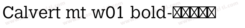Calvert mt w01 bold字体转换